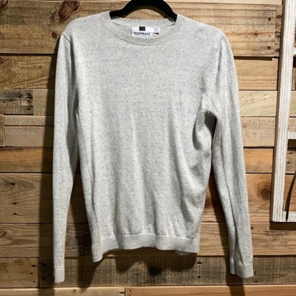 Topman Teal Pullover Cardigan Knit Sweater